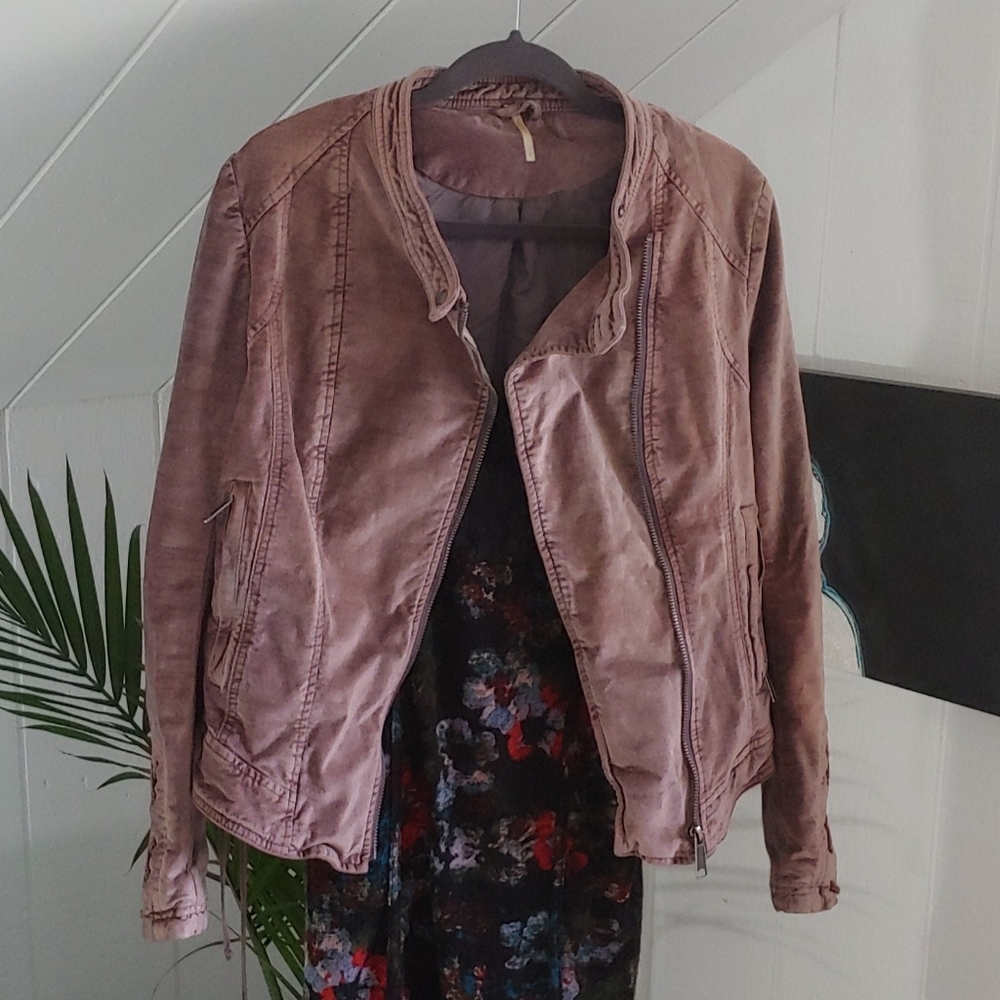 Free People Velvet Moto jacket
